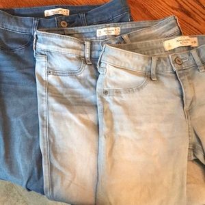 3 pairs of Abercrombie & Fitch skinny jeans
